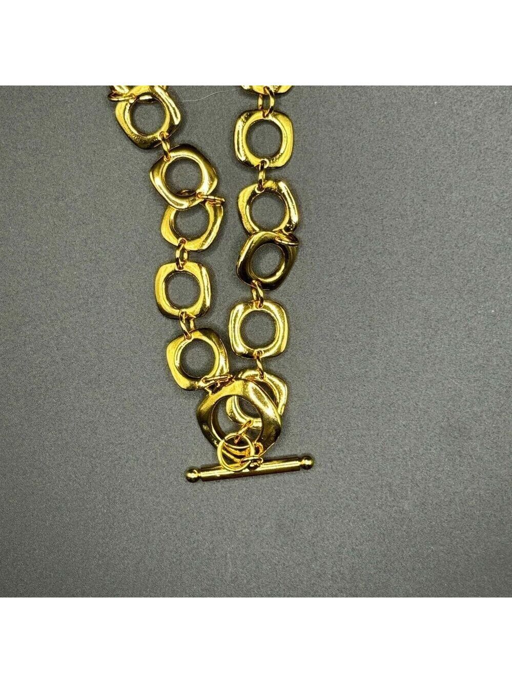New with Tags Boutique Gold Tone Oval Link Necklace – 16-17 Inches - Picture 4 of 7